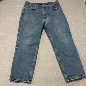 Levis 550 Jeans Mens 38x29 Relaxed Straight Blue Medium Wash 100% Cotton Denim